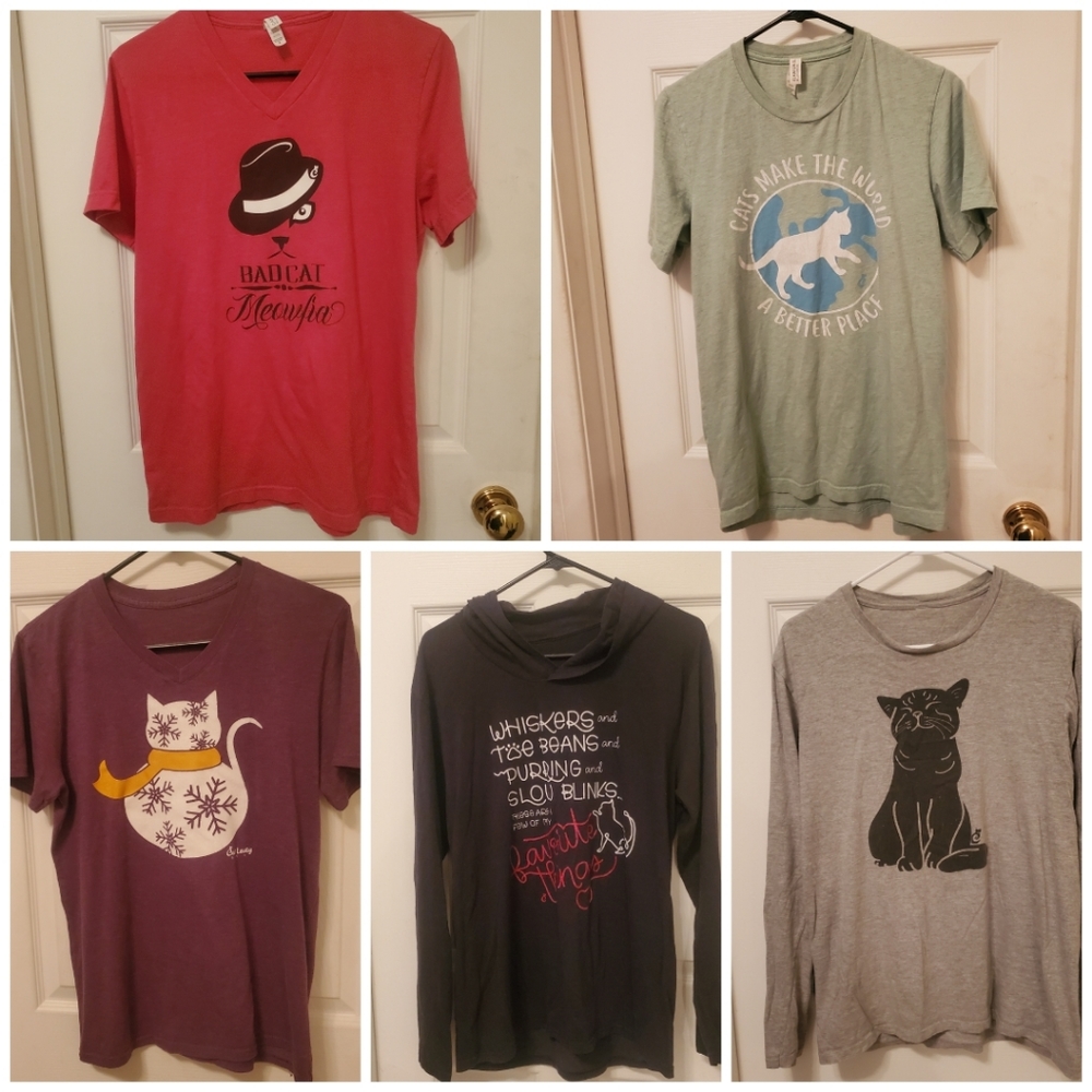 Bundle of size medium women's cat tees